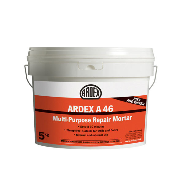 Ardex A46 Rapid Repair Mortar - 5kg bag with bucket