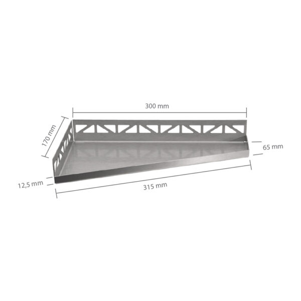 Dural TI SHELF BV Tileable Shelf - Right Dimensions