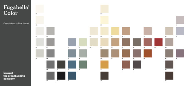Kerakoll Fugabella Color Grout - Colour Chart