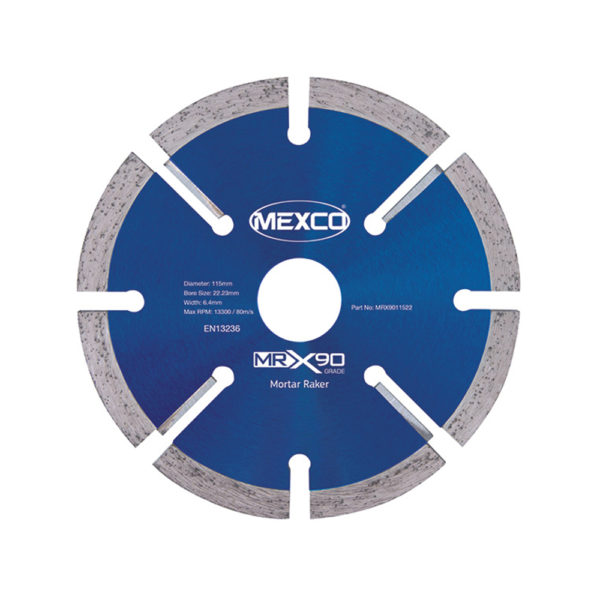 Mexco MRX90 Mortar Raker Diamond Blade