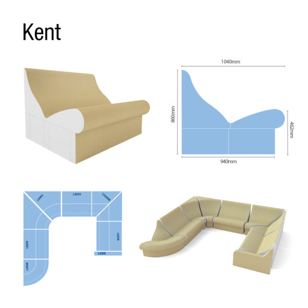 Steam Room Tileable Seating Profile - Kent