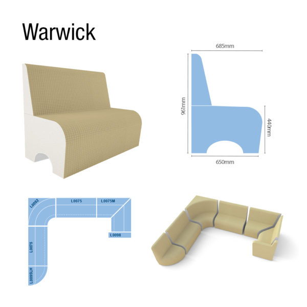 Steam Room Tileable Seating Profile - Warwick